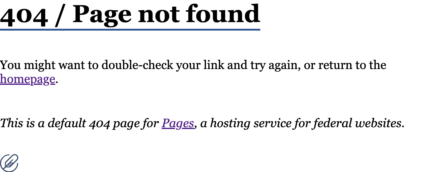 Default 404 Page